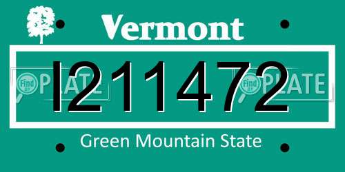 I211472 Vermont License Plate