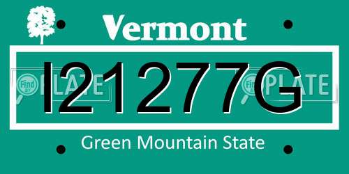 I21277G Vermont License Plate