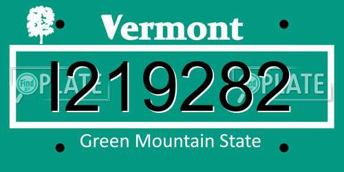 I219282 Vermont License Plate