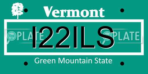 I22ILS Vermont License Plate