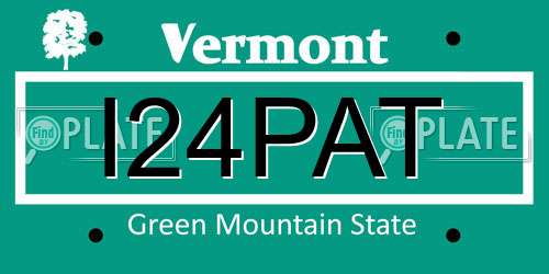 I24PAT Vermont License Plate