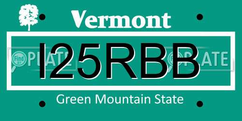 I25RBB Vermont License Plate