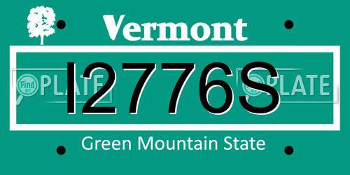 I2776S Vermont License Plate