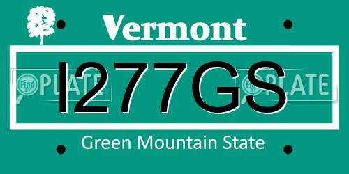 I277GS Vermont License Plate