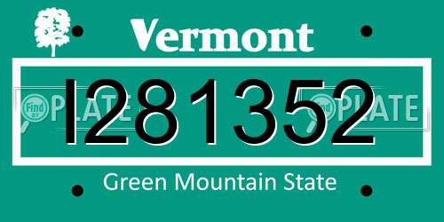 I281352 Vermont License Plate