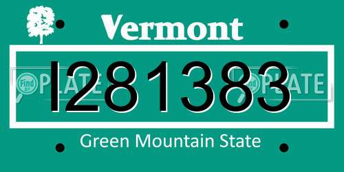 I281383 Vermont License Plate