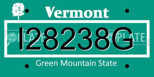 I28238G Vermont License Plate