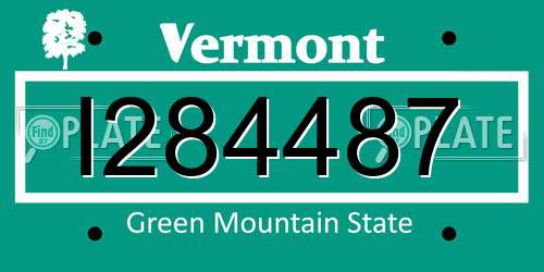I284487 Vermont License Plate