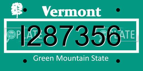 I287356 Vermont License Plate
