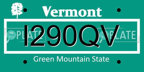I290QV Vermont License Plate