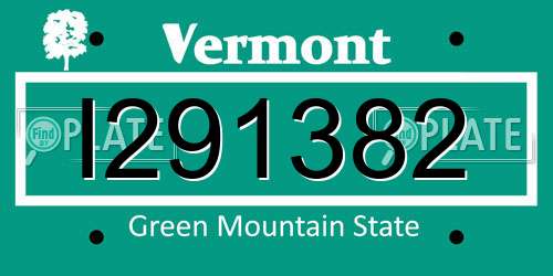 I291382 Vermont License Plate