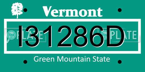 I31286D Vermont License Plate