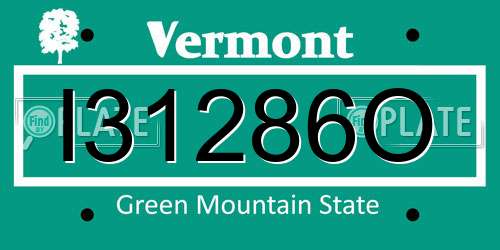 I31286O Vermont License Plate