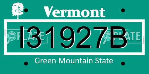 I31927B Vermont License Plate
