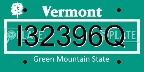 I32396Q Vermont License Plate
