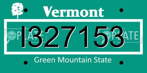 I327153 Vermont License Plate