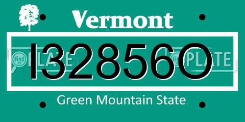 I32856O Vermont License Plate