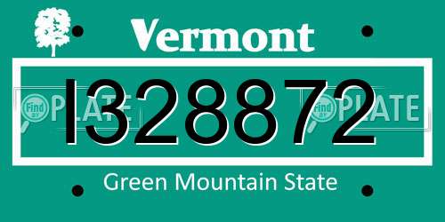 I328872 Vermont License Plate