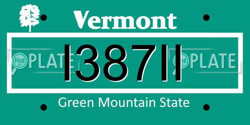 I387II Vermont License Plate