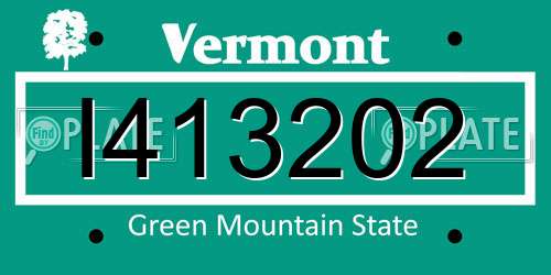 I413202 Vermont License Plate