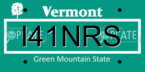 I41NRS Vermont License Plate