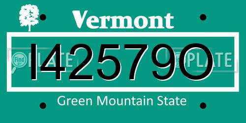 I42579O Vermont License Plate