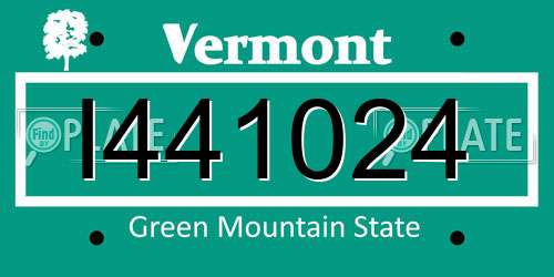 I441024 Vermont License Plate