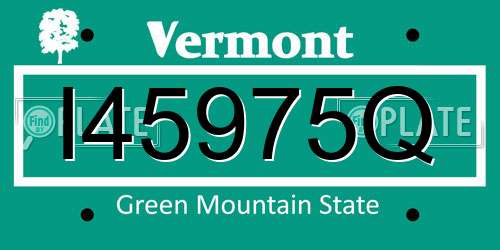 I45975Q Vermont License Plate