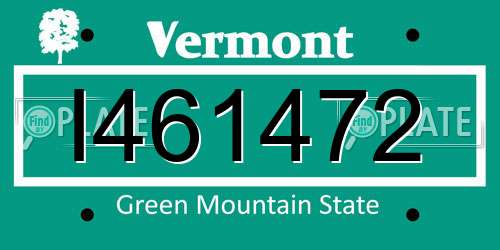 I461472 Vermont License Plate