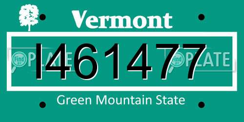 I461477 Vermont License Plate
