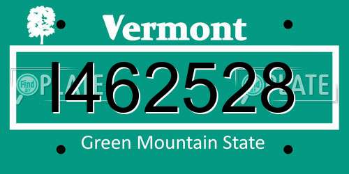 I462528 Vermont License Plate