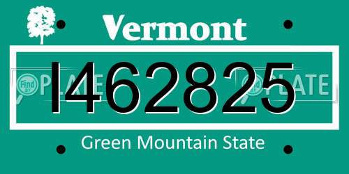 I462825 Vermont License Plate