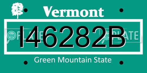 I46282B Vermont License Plate