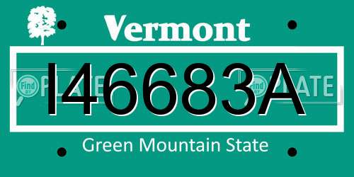 I46683A Vermont License Plate