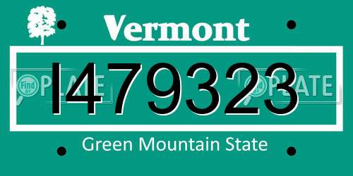 I479323 Vermont License Plate