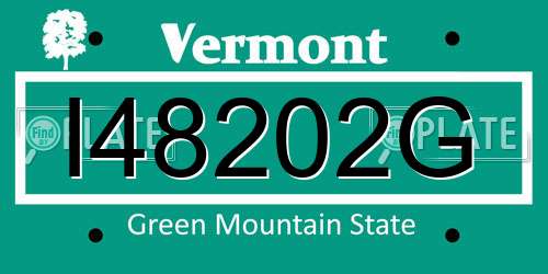 I48202G Vermont License Plate
