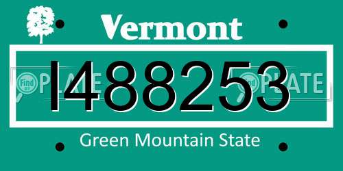 I488253 Vermont License Plate