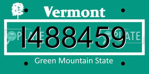 I488459 Vermont License Plate