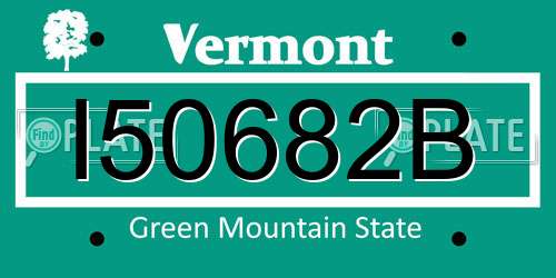 I50682B Vermont License Plate