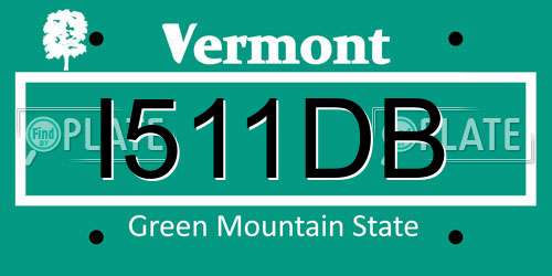 I511DB Vermont License Plate