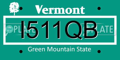 I511QB Vermont License Plate
