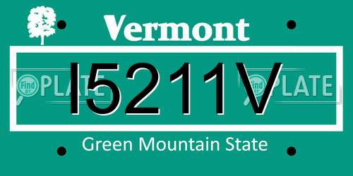 I5211V Vermont License Plate