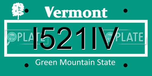 I521IV Vermont License Plate