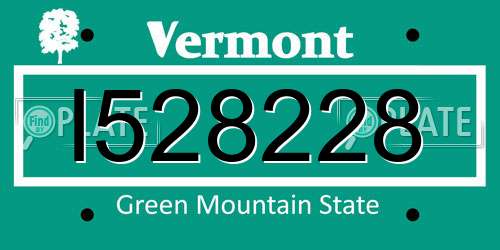 I528228 Vermont License Plate