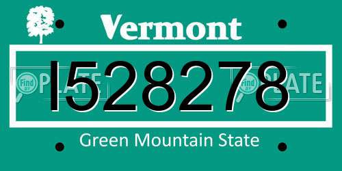 I528278 Vermont License Plate