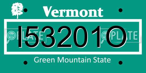I53201O Vermont License Plate