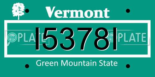 I5378I Vermont License Plate