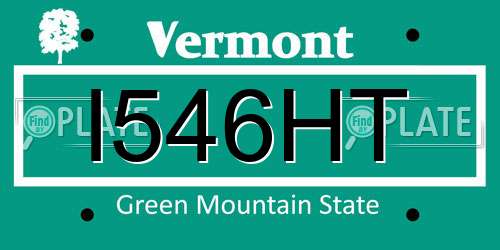 I546HT Vermont License Plate