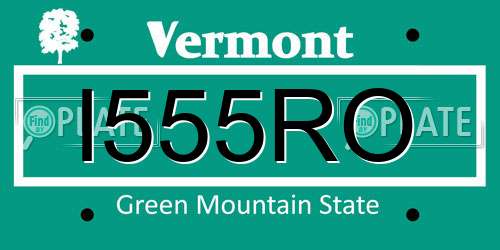I555RO Vermont License Plate