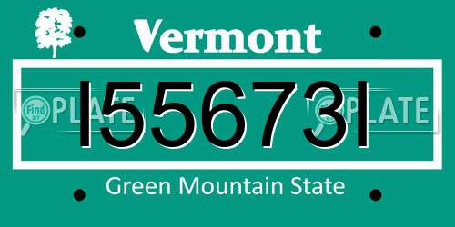 I55673I Vermont License Plate